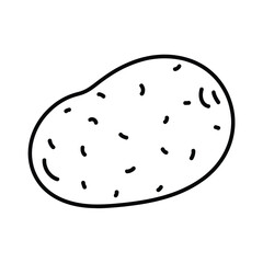 Single Line Drawing of a Potato Tuber