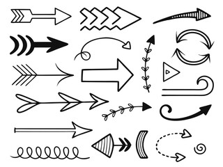 Handmade Arrow Illustrations – Sketch Line Art for Creative Projects