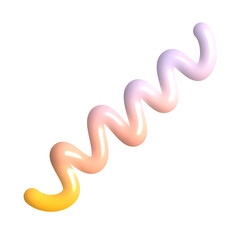 Cute 3D Spiral Shape in Pastel Gradient