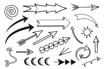 Curved and Looped Arrows – Hand-Drawn Movement Graphics