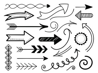 Handmade Arrow Illustrations – Sketch Line Art for Creative Projects