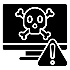 Breach Alert glyph, mini illustration icon. use for modern concept, print, UI, UX kit, web and app development. Vector related to risk management, business, finance.