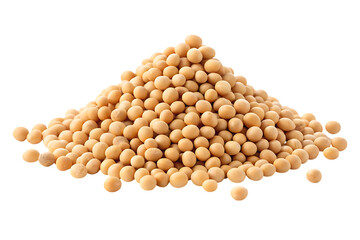 Pile of soybeans isolated on transparent background