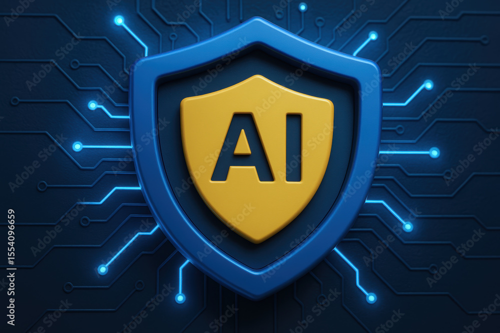 Poster artificial intelligence energy trading secures digital systems with advanced technology protecting d