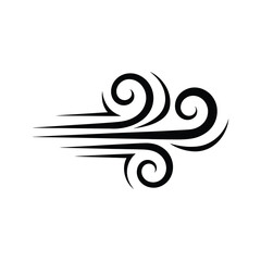 Abstract Wind Swirl Design Element Graphic