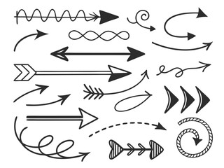 Vector Arrows and Line Symbols – Hand-Drawn Style for Diagrams