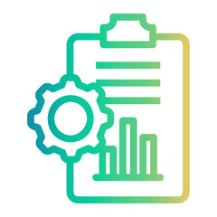 report Line Gradient Icon