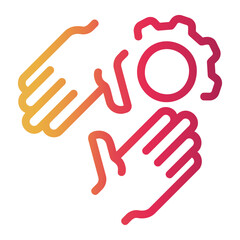 support Line Gradient Icon