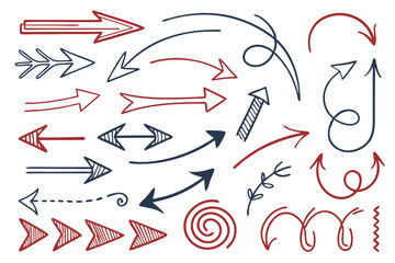 Hand-Drawn Arrows and Lines – Artistic Vector Collection