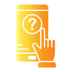 mobile service Gradient icon