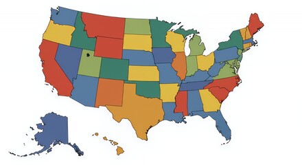 Vibrant US Map: A Colorful Guide to the States
