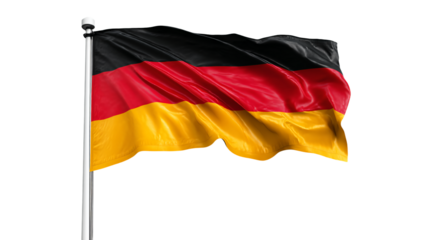 a german flag waving in the wind