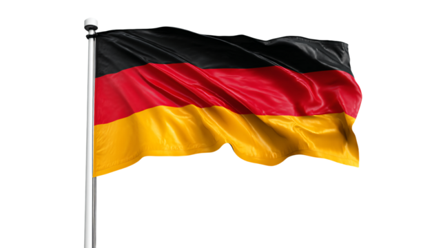 a german flag waving in the wind