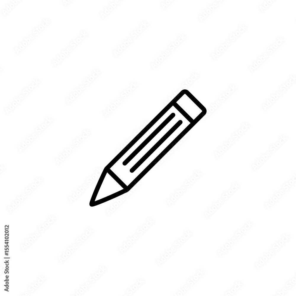 Poster pen edit icon isolated sign symbol vector, simple trendy style illustration for web and app..eps