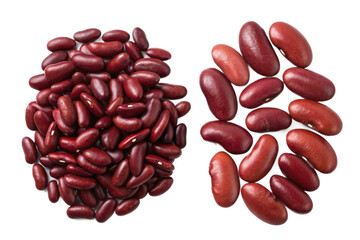 Kidney Beans Two Groups of Red Beans on Black