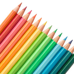 Fototapeta premium colored pencils isolated on white background
