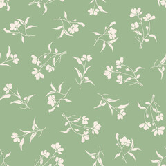 Elegant seamless botanical floral pattern illustration