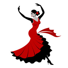 Women Dancer Silhouette Vector