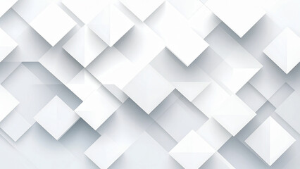 Fototapeta premium Modern geometric background with simple shapes and subtle shadows, white and grey 