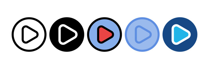 Play Button Icon Element For Design