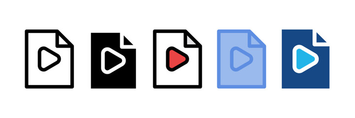 Video File Icon Element For Design