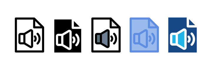 Audio File Icon Element For Design