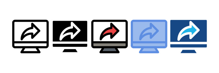 Screen Share Icon Element For Design
