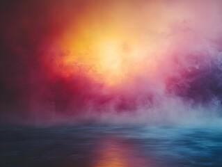 Colorful Abstract Background with Smoke and Water