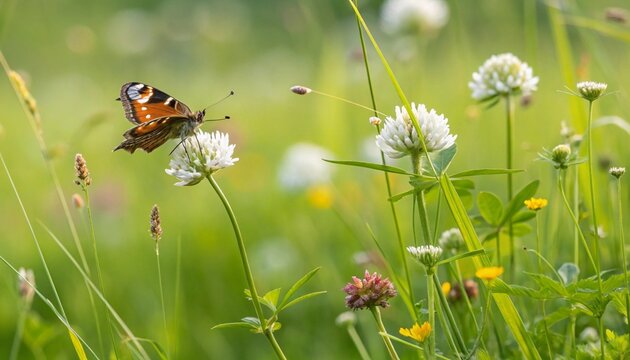 Fototapeta butterfly on a flower