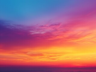 Fototapeta premium Vibrant Sunset Sky Over Ocean