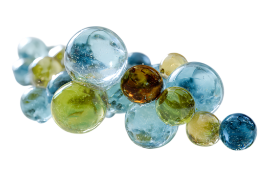 Colorful glass spheres, abstract art, design element - Powered by Adobe