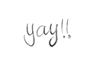 Yay Handwritten Doodle Text