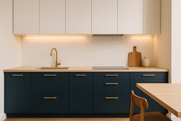Elegant Modern Blue Kitchen Design