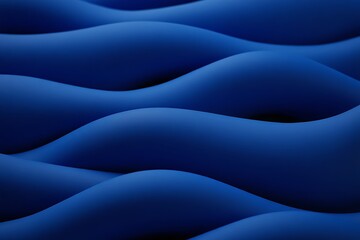 Fototapeta premium Abstract Blue Waves Flowing Smoothly Creating a Mesmerizing Textured Background