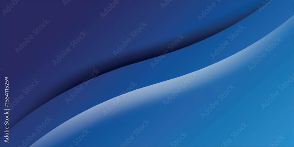 Poster modern abstract blue gradient background with line shadow design