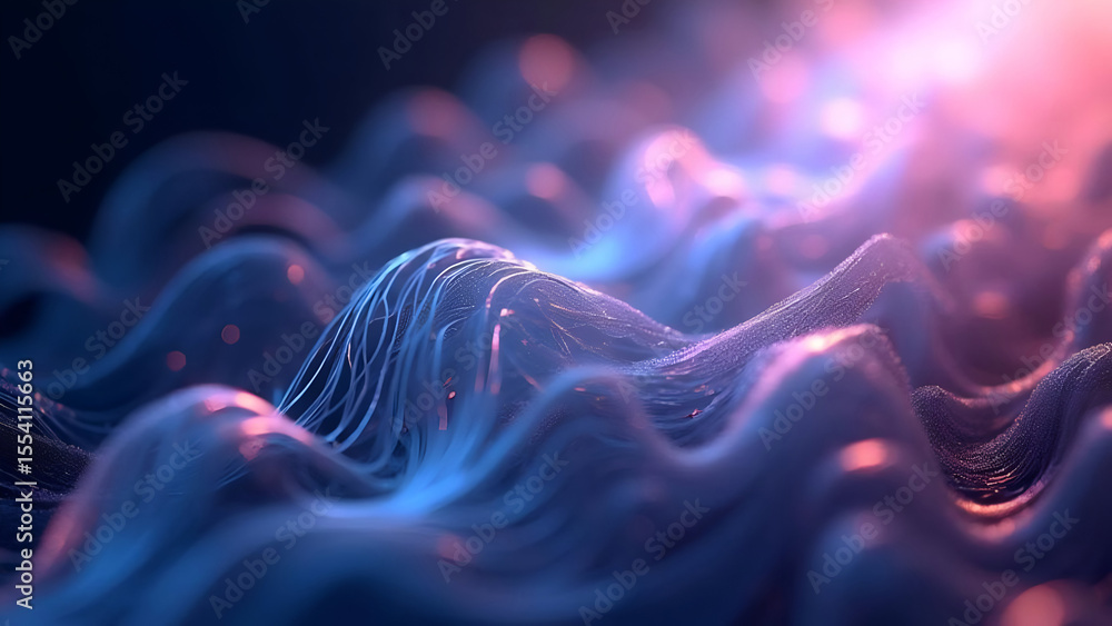 Aufkleber abstract interweaving of light and form creating a dynamic and dreamlike visual experience featuring