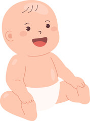 Sitting Baby Smiling

