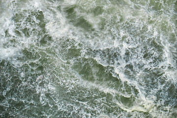 Fototapeta premium Marine background of water waves of Atlantic ocean near Portugal
