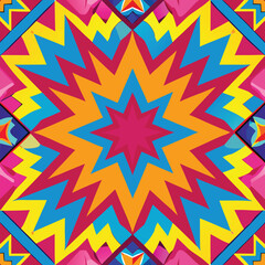 Obraz premium Colorful geometric pop art seamless patterns