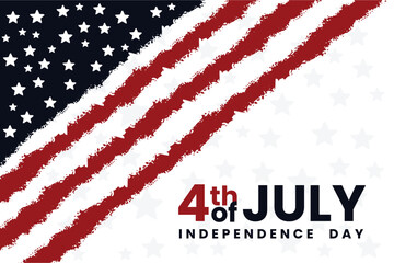 4th of july holiday banner stylized image of the american flag