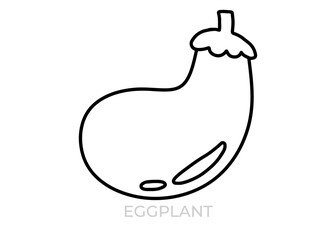 eggplant icon outline black