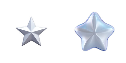 Silver star, 3d render, metal, celestial, shape, award, geometric, shiny, design, background