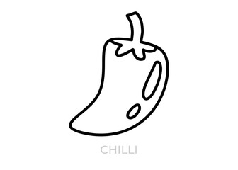 vector illustration of a chili icon