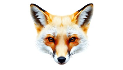 Obraz premium A captivating portrait of a fox, rendered with soft, textured strokes against a white background.
