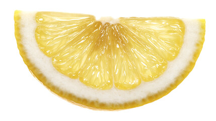 a half of a lemon with a white background