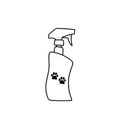 dog spray bottle line icon