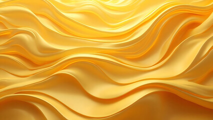 Abstract Golden Texture with Flowing Waves Depicting Smoothness and Warmth Emitting a Luxurious and Elegant Feel Representing a Golden Desert Landscape