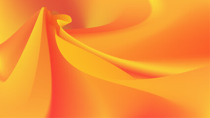 Abstract Orange and Yellow Swirl Background
