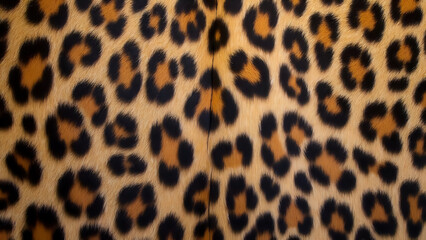 Vibrant Leopard Print Design with Brown and Black Spots on a Tan Background Depicting a Wild Animal Texture Suitable for Fashion