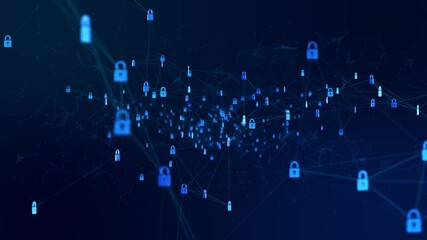 Privacy safety concept. Security padlock circuit board Cyber Security Data Protection Business Privacy. Virus detected circuit board. cyber attack, antivirus, firewall alert danger warning concept 3D - Powered by Adobe